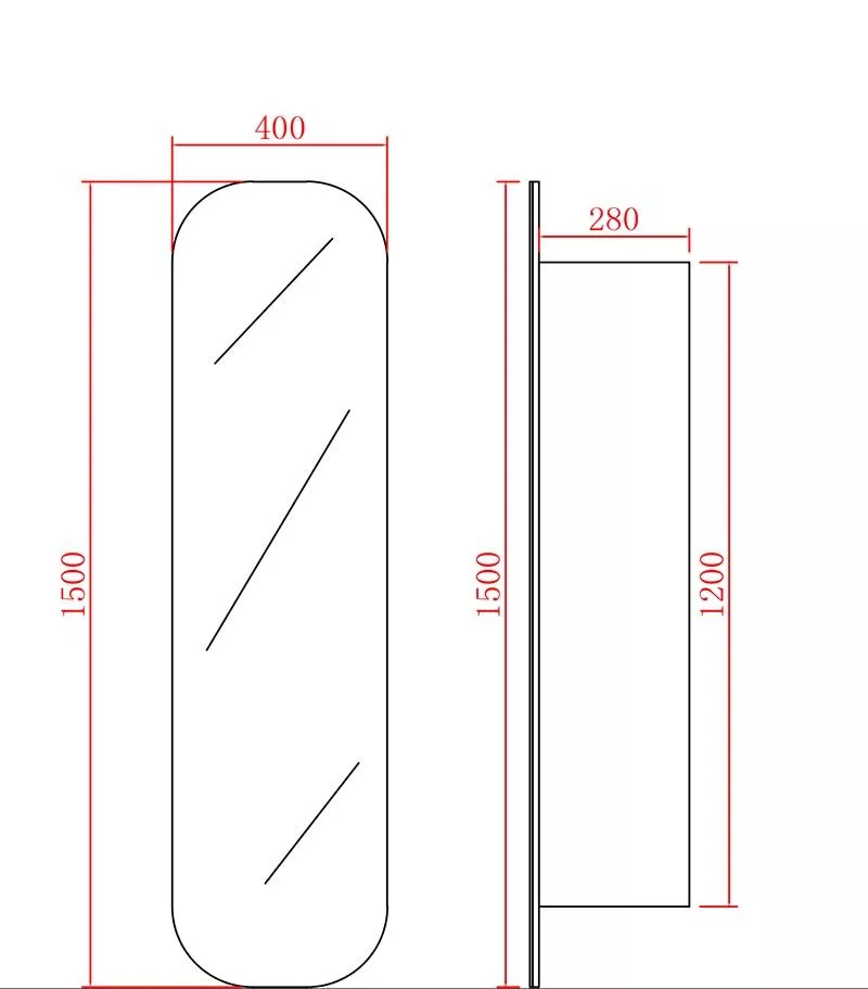 Olivia Matt White 400x1500mm Wall Hung Tallboy