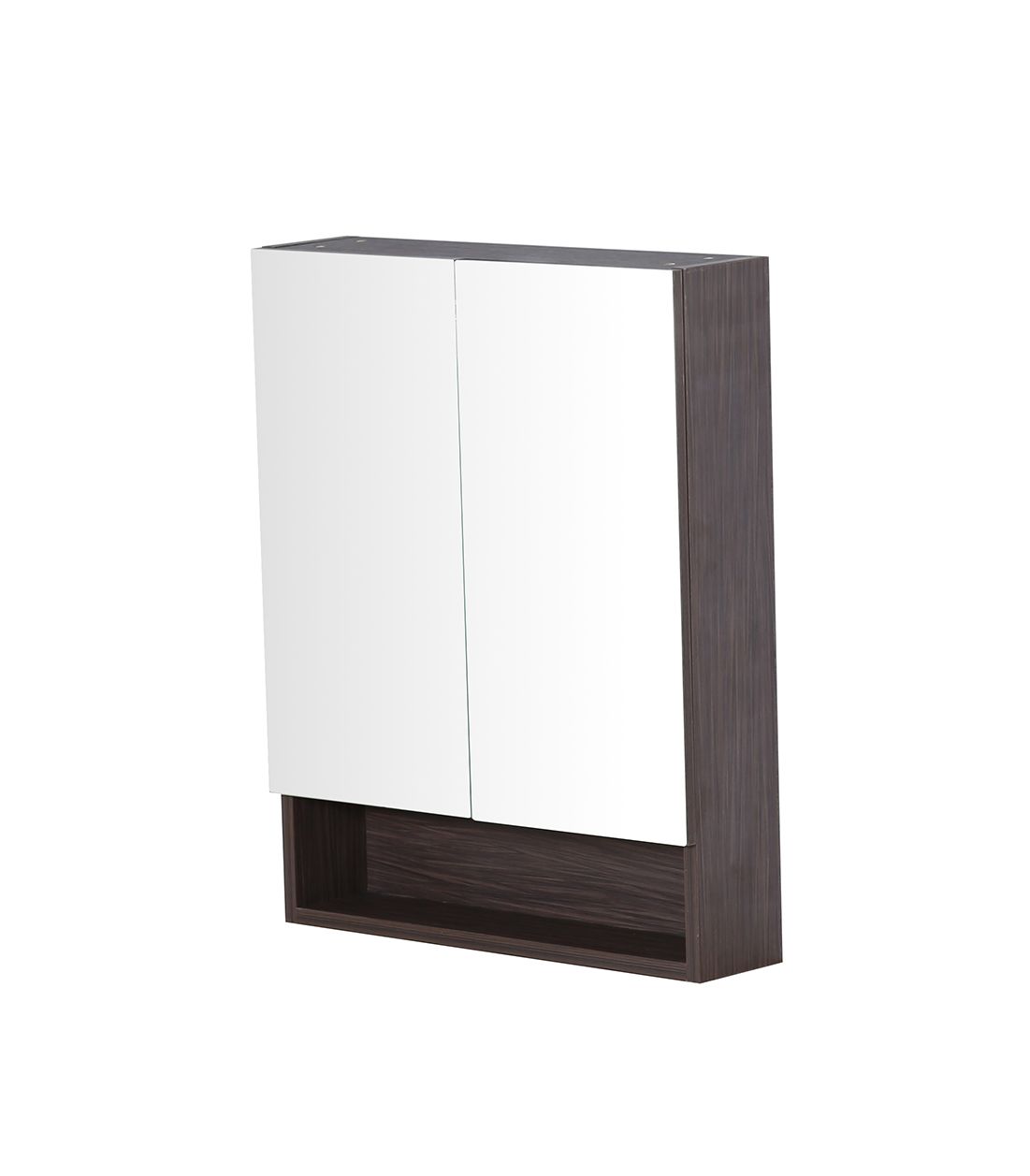 Citi Dark Oak PVC 600mm x 750mm Shaving Cabinet