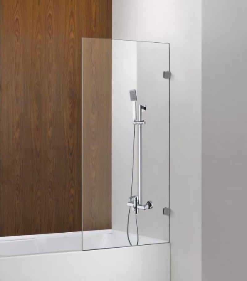 10mm Tempered Glass Gunmetal Grey Over Bath Shower Screen