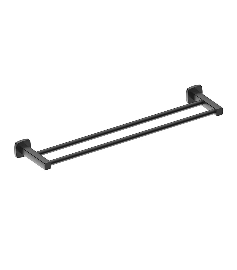 Luxus Double Towel Rail - Matt Black