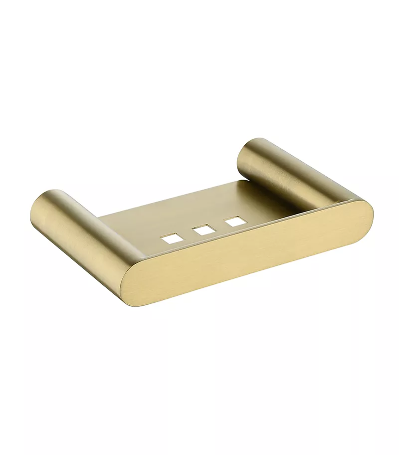 Esperia Brushed Yellow Gold Soap Holder