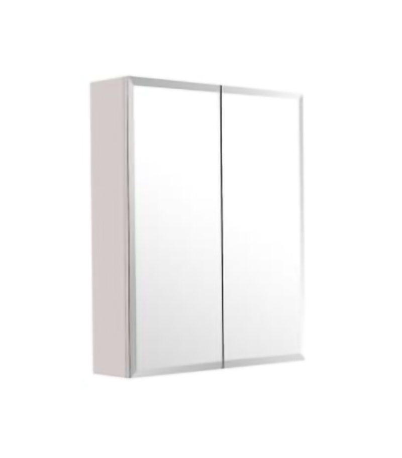 Bevel Edge MDF Gloss White 600mm X 720mm Shaving Cabinet