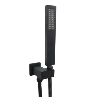 Square Matt Black Handheld Shower