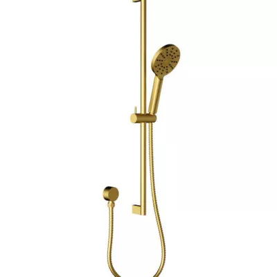 Cora Brushed Gold Sliding Round Shower Set