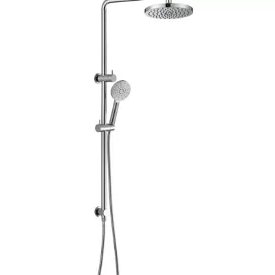 Cora Brushed Nickel Twin Shower On Rail