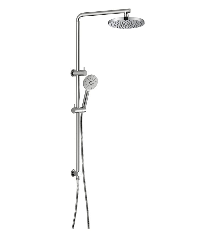 Cora Brushed Nickel Twin Shower On Rail