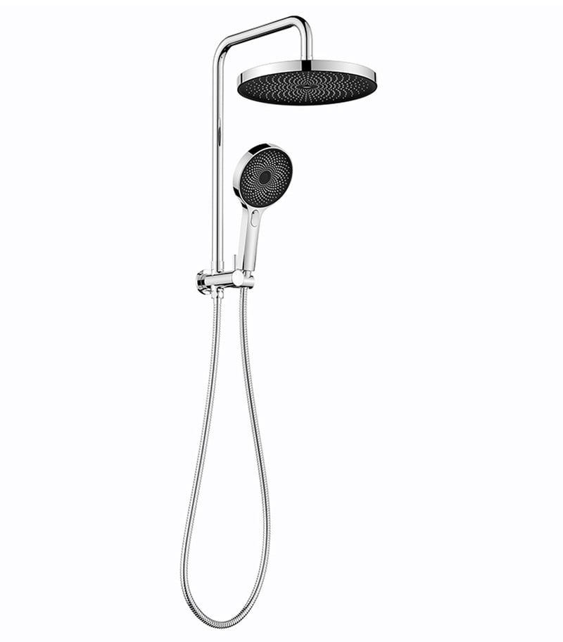 Gabe Chrome Twin Shower Without Rail