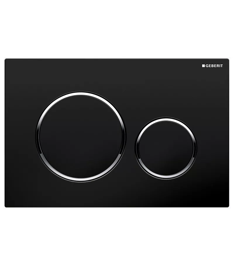Round Matt Black Toilet Push Button Sigma20KM