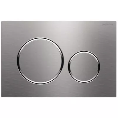 Brushed Stainless Steel Plate Round Toilet Push Button Sigma20SN