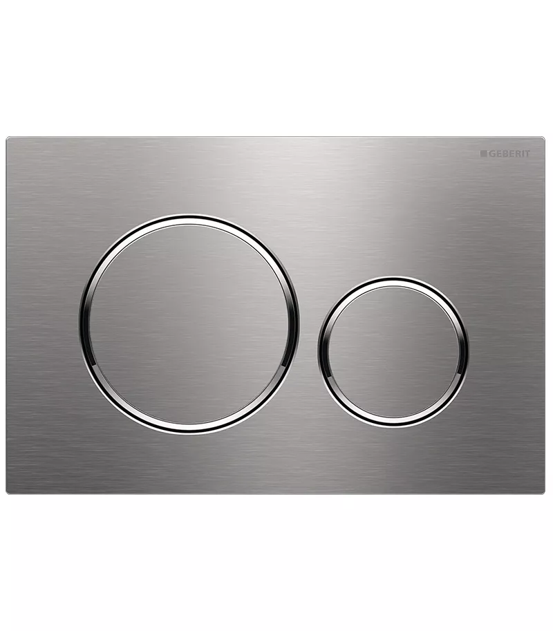 Brushed Stainless Steel Plate Round Toilet Push Button Sigma20SN