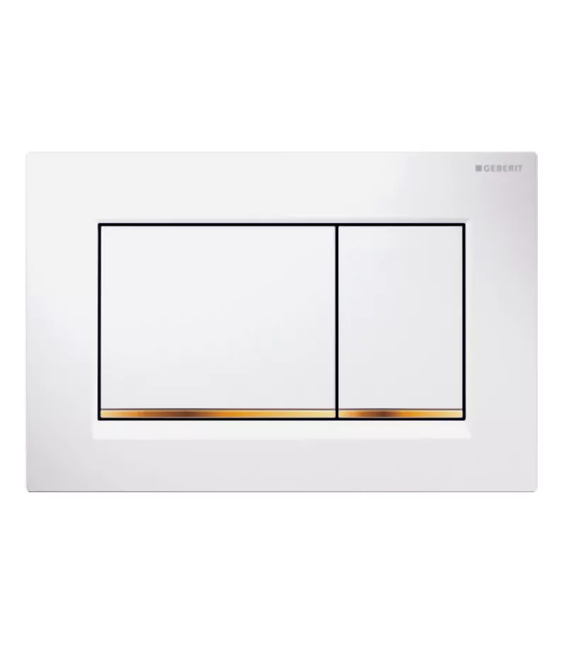 Square White Plate Toilet Push Button Sigma30KK