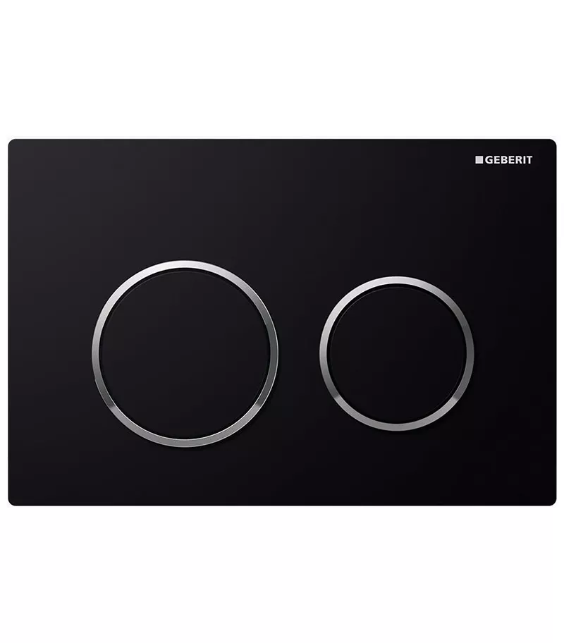 Round Black Toilet Push Button Kappa21KM