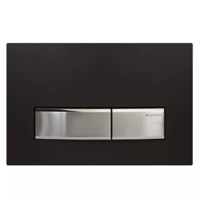 Rectangle Black Glass Toilet Push Button Sigma50DW
