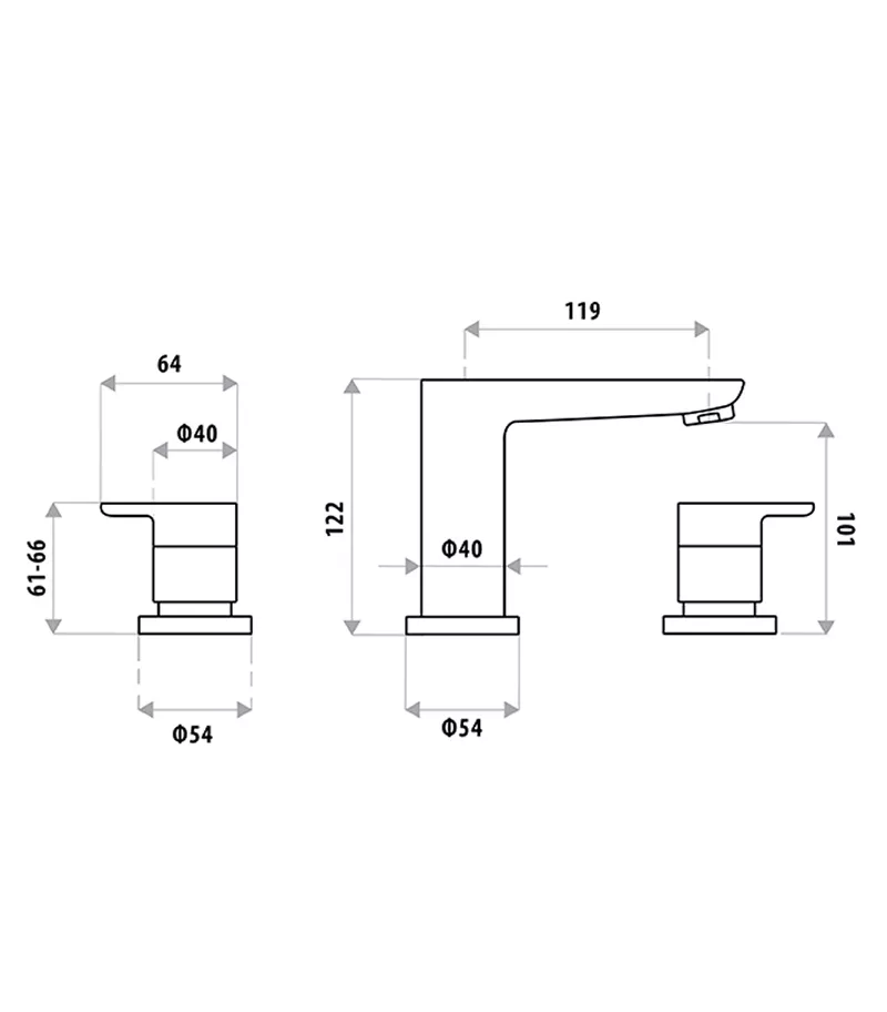 Specification For Liberty Basin Tap Set