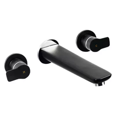 Liberty Matt Black Bath Tap Set