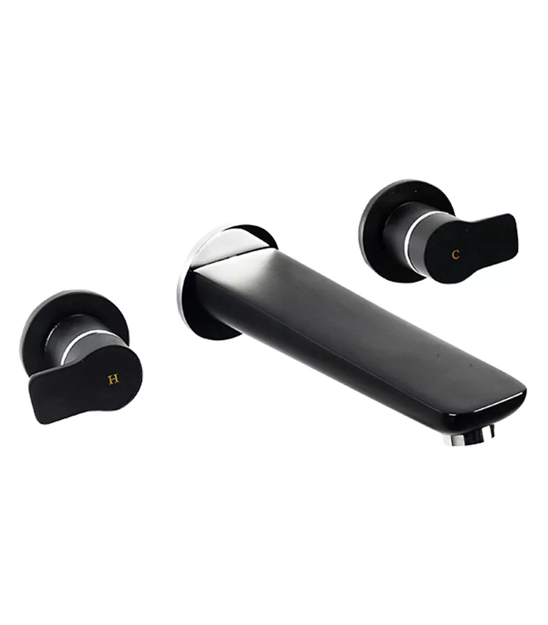 Liberty Matt Black Bath Tap Set