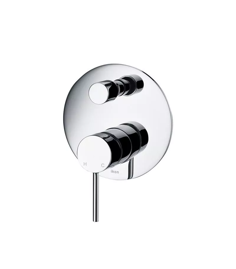 Ikon Hali Chrome Wall Mixer With Diverter