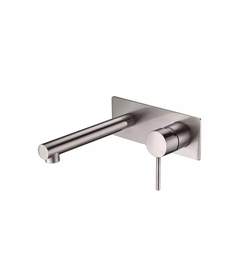 IKON Hali Brushed Nickel Wall Mount Basin or Bath Mixer