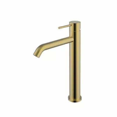 IKON Hali High Rise Brushed Gold Basin Mixer