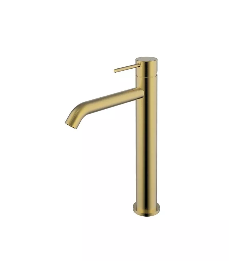 IKON Hali High Rise Brushed Gold Basin Mixer