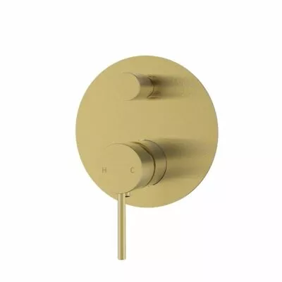 IKON Hali Brushed Gold Wall Mixer With Diverter