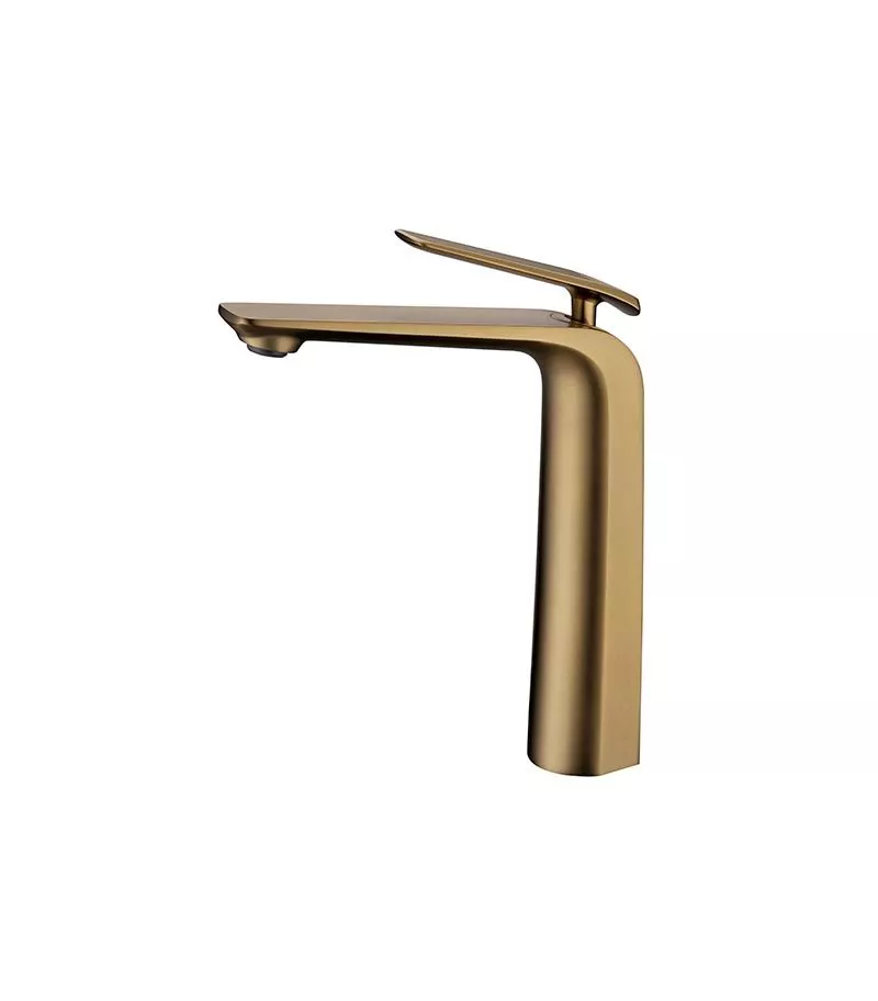 Esperia Brushed Yellow Gold Tall Basin Mixer