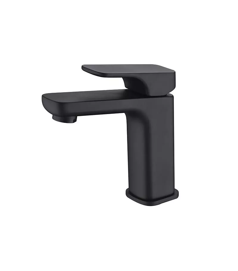 Eden Matt Black Square Basin Mixer