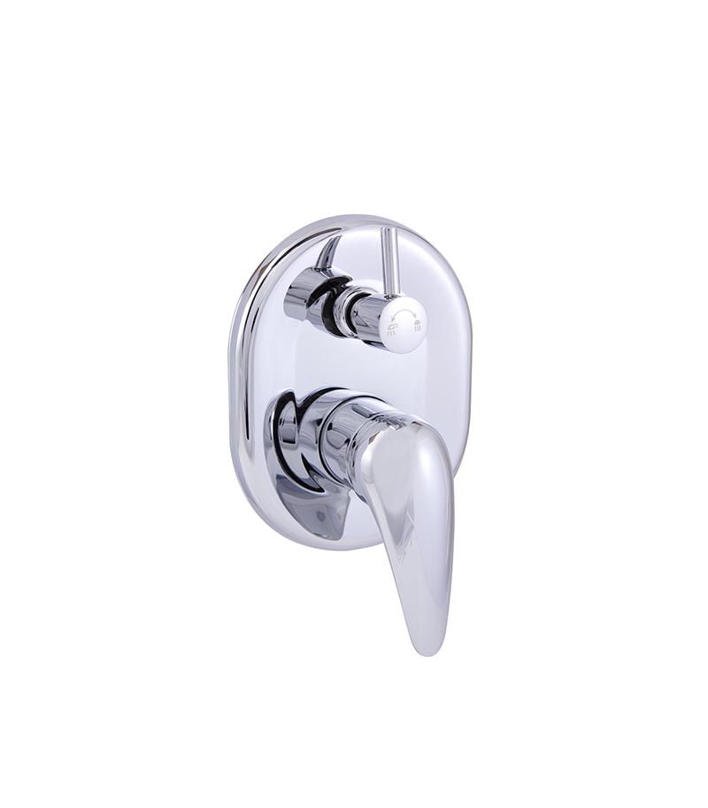 Acco Chrome Wall Mixer With Diverter