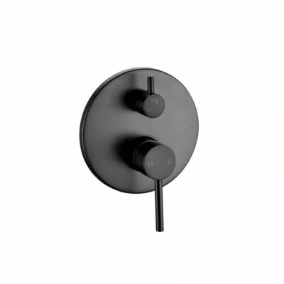Lucid Wall Mixer With Diverter - Gunmetal Grey