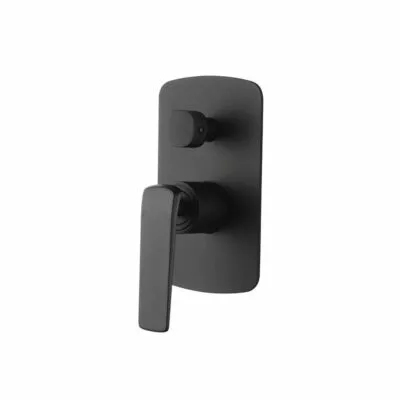 Esperia Matt Black Wall Mixer With Diverter