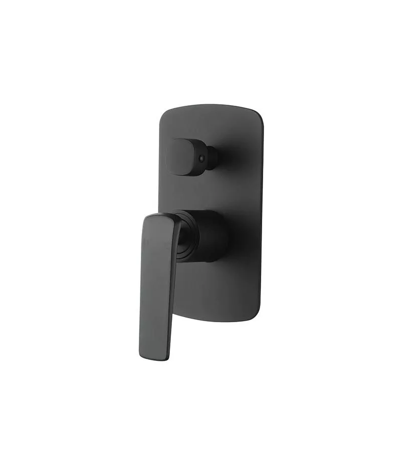 Esperia Matt Black Wall Mixer With Diverter