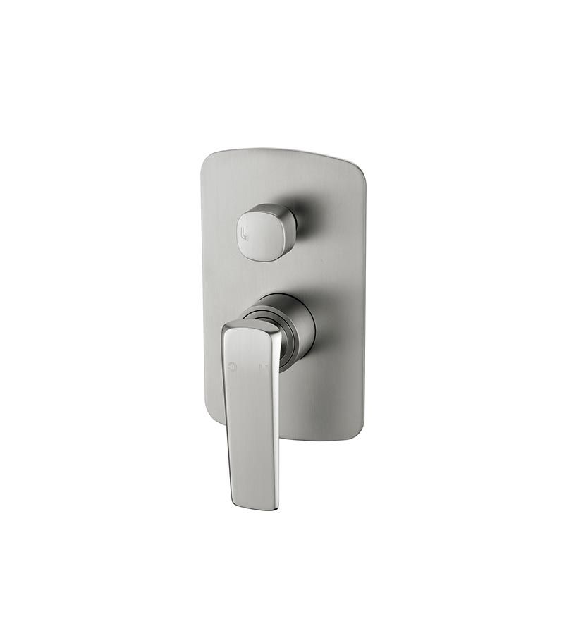 Esperia Brushed Nickel Wall Mixer With Diverter