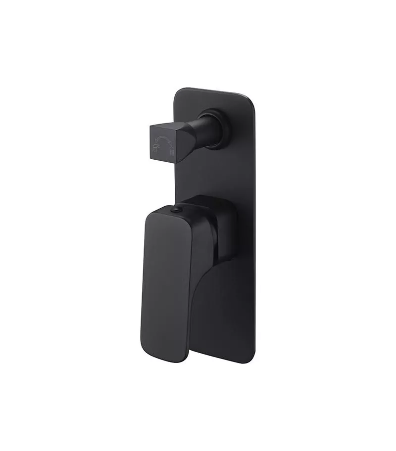 Eden Matt Black Wall Mixer With Diverter