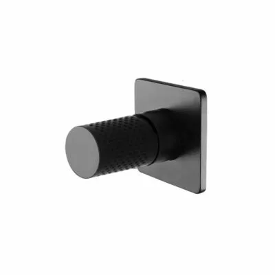 Gabe Matt Black Plate Wall Mixer With Matt Black Handle