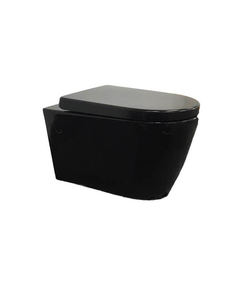 Concealed Wall Hung Black Toilet Pan 302