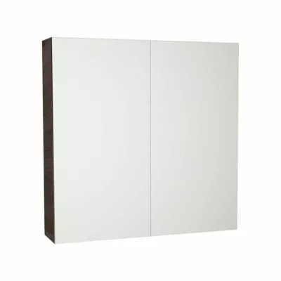 Avie Dark Brown PVC 750mm X 750mm Shaving Cabinet