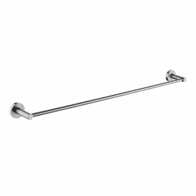 Lucid Single Towel Rail - Brushed Nickel