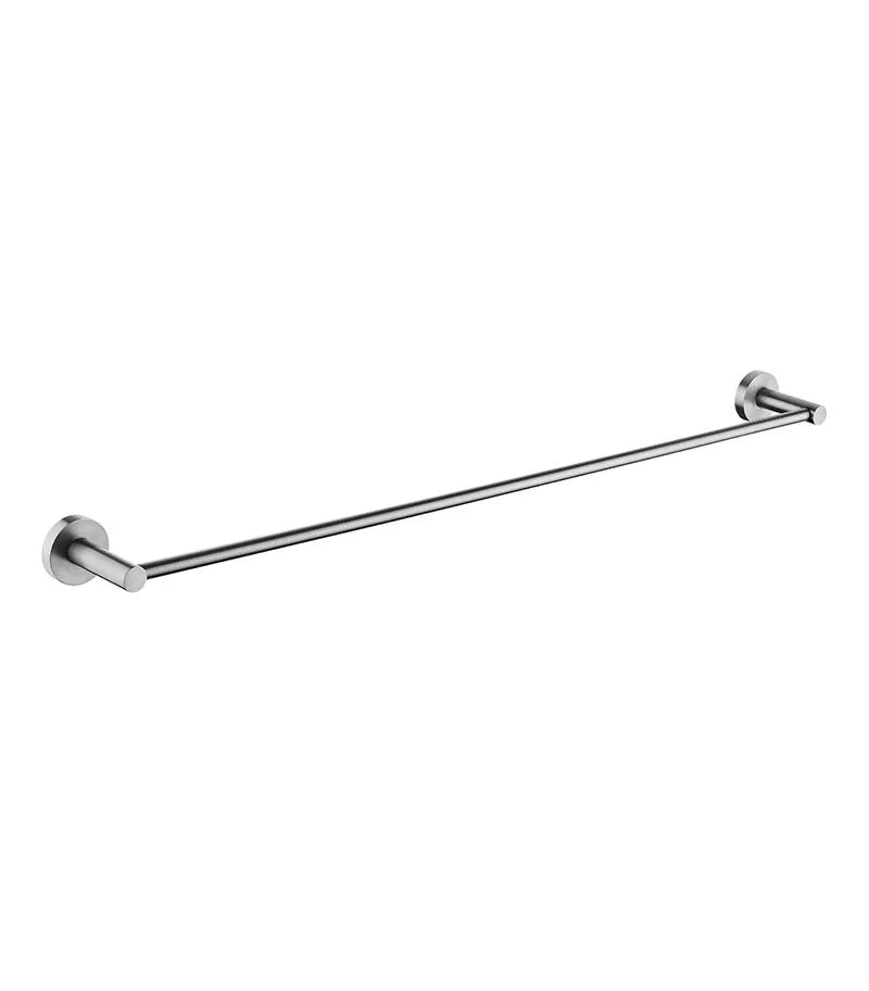 Pentro Brushed Nickel Single Towel Rail 800mm