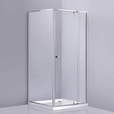 Chrome Adjustable Semi Frameless Shower Screen