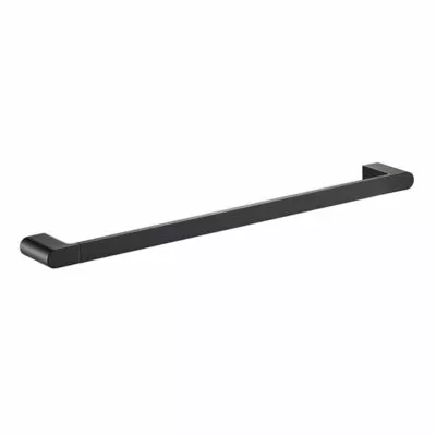 Flores Single Towel Rail - Matt Black