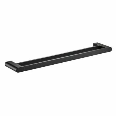 Flores Double Towel Rail - Matt Black