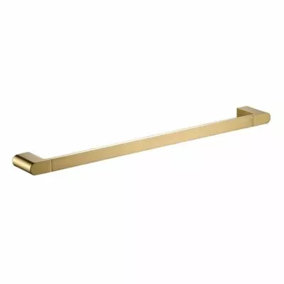 Flores Single Towel Rail - Brushed Gold