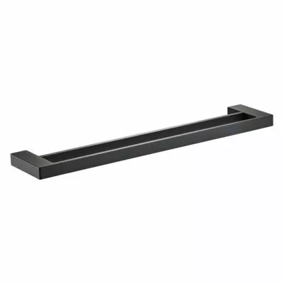 Ceram Double Towel Rail - Matt Black