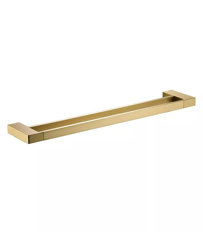 Ceram Brushed Gold Double Towel Rail 600mm