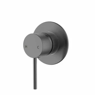 IKON Hali Gunmetal Grey Curve Bath Spout Or Outlet