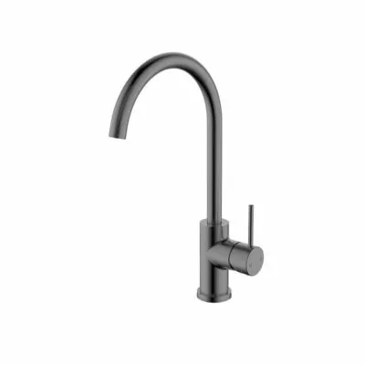 IKON Hali Gunmetal Grey Gooseneck Sink Mixer