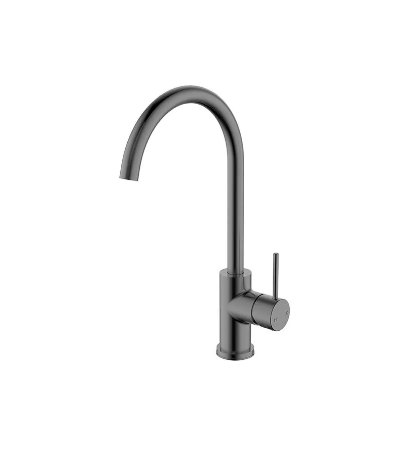 IKON Hali Gunmetal Grey Gooseneck Sink Mixer