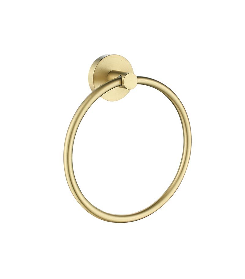 Opus Brushed Gold Towel Ring