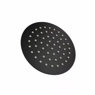 Aqua 200mm Round Ultra Thin Matt Black Shower Head