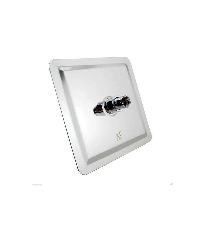 Aqua 250mm Square Ultra Thin Chrome Shower Head With Round Corner 2mm Thickness